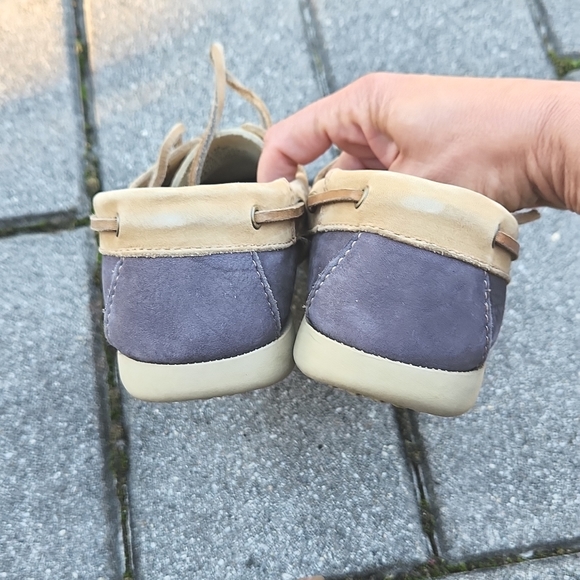 Dexter Tide Aqua Sports Cream/Blue/Stone Nubuck Moccasin Deck Shoes - Picture 4 of 9